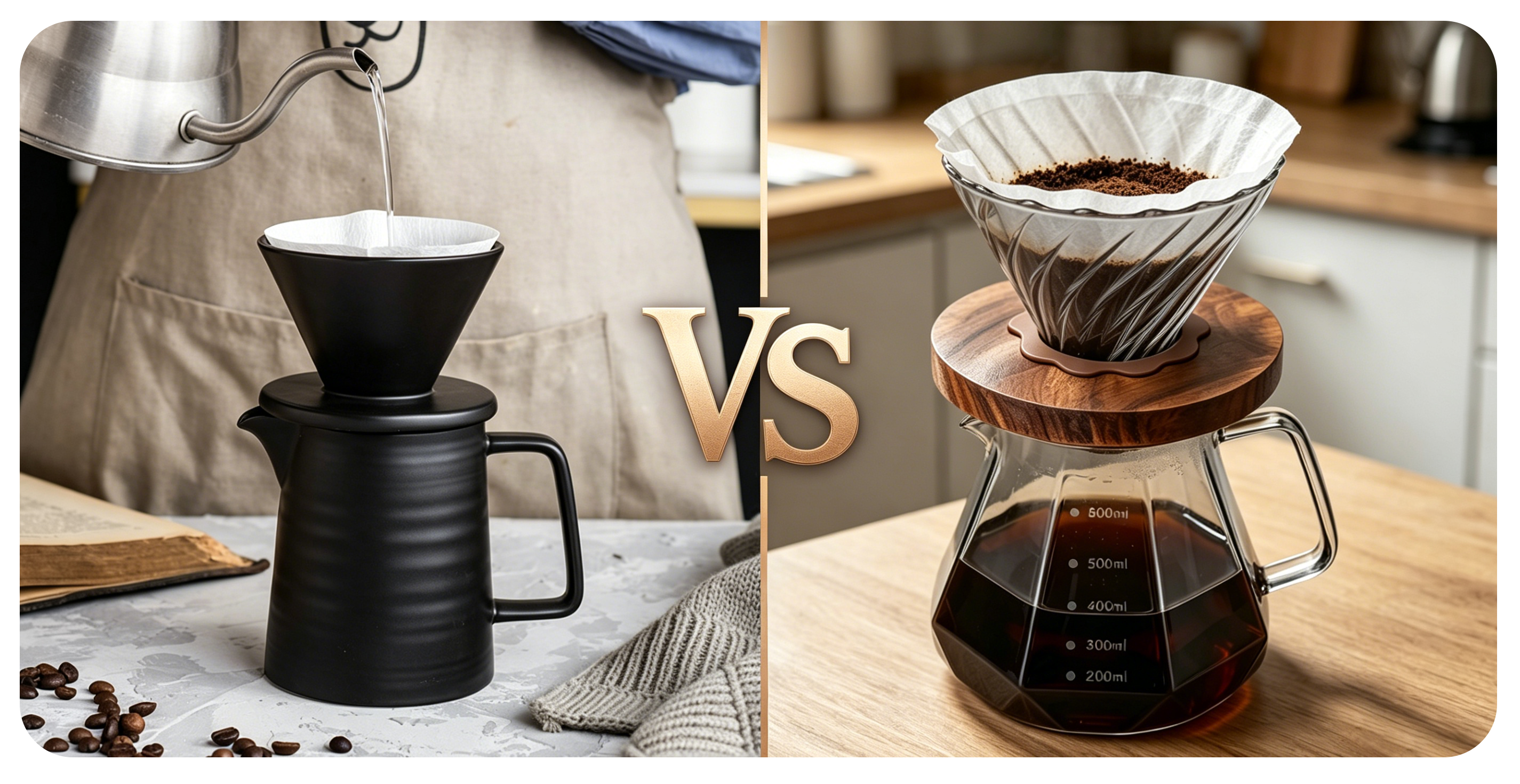 Glass vs Ceramic V60 Coffee Dripper