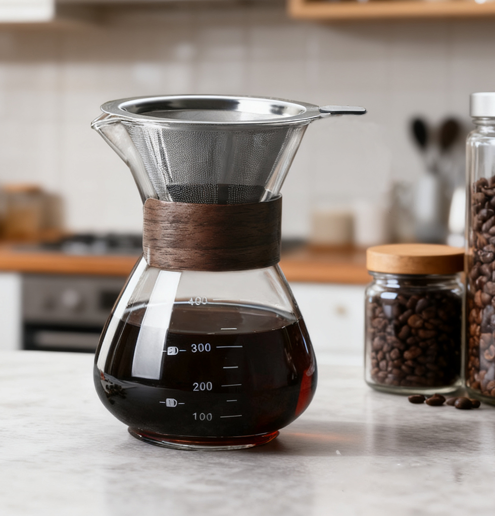 BeeCa Single-Serve Pour Over Coffee Maker Set - Premium Brewing Equipment