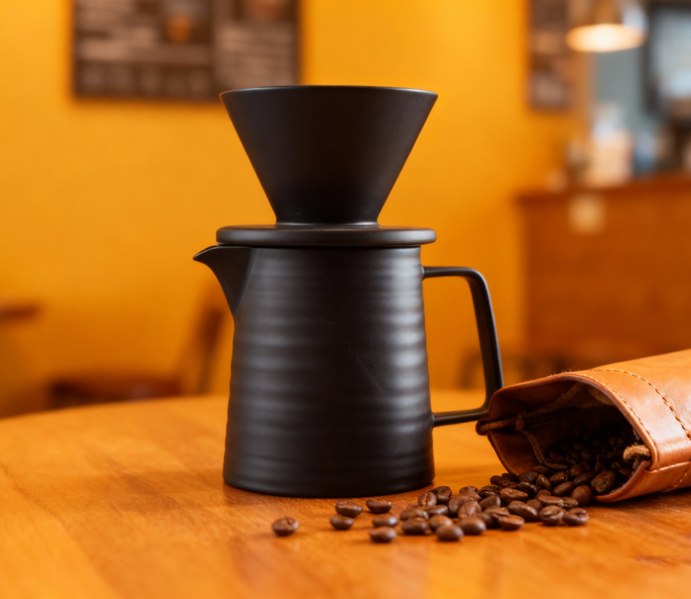 Healthy BPA-free Ceramic Pour Over Coffee Maker Set