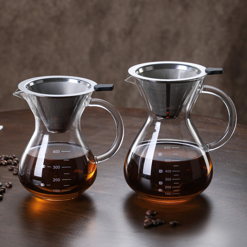 BeeCa V60 27oz 4-Cup Carafe | Chemex - Brew Like a Professional Barista at Home